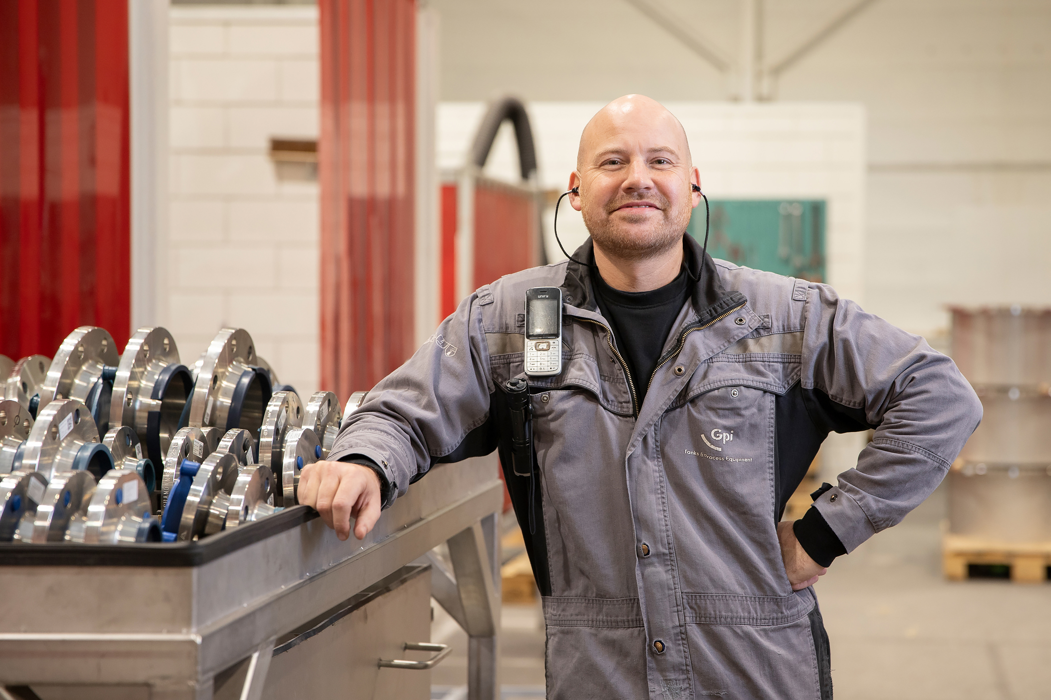 Foreman Rob Jansen in the production hall.