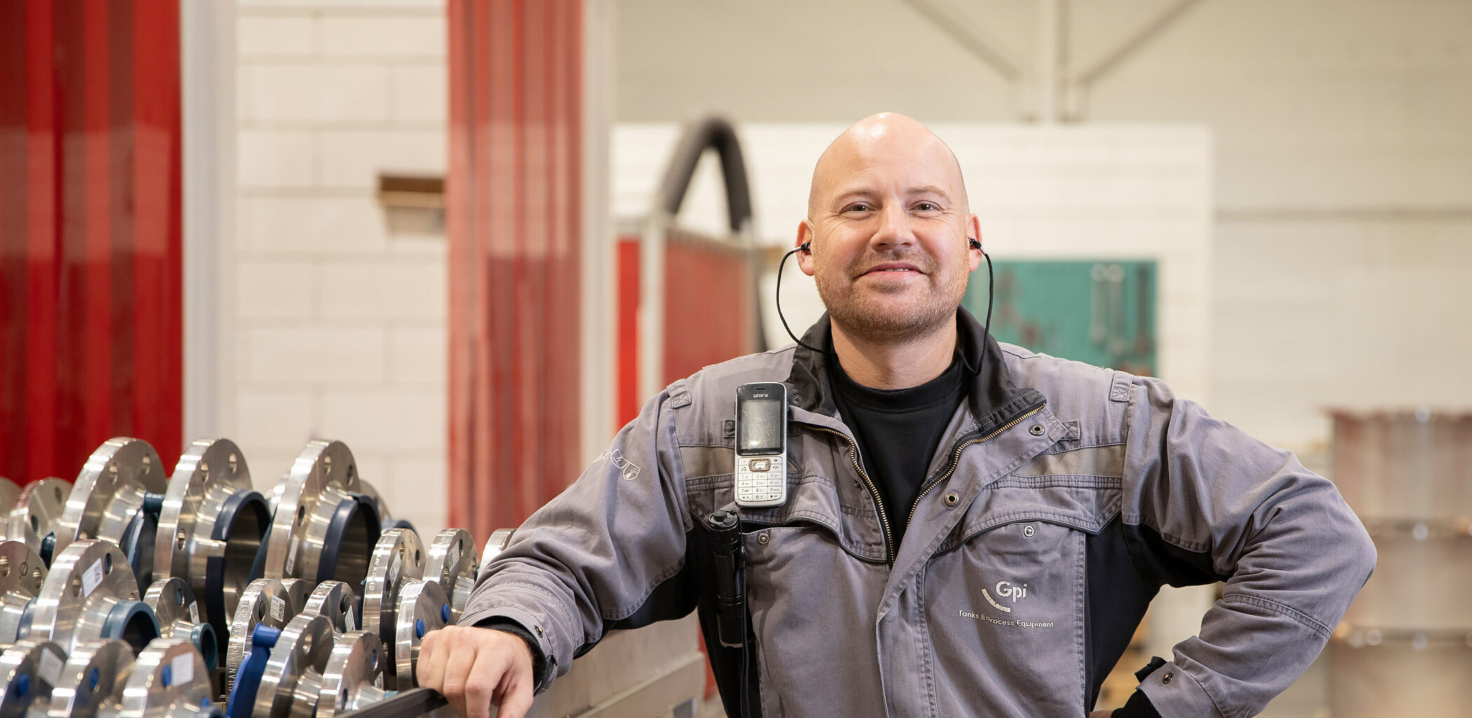 Foreman Rob Jansen in the production hall.